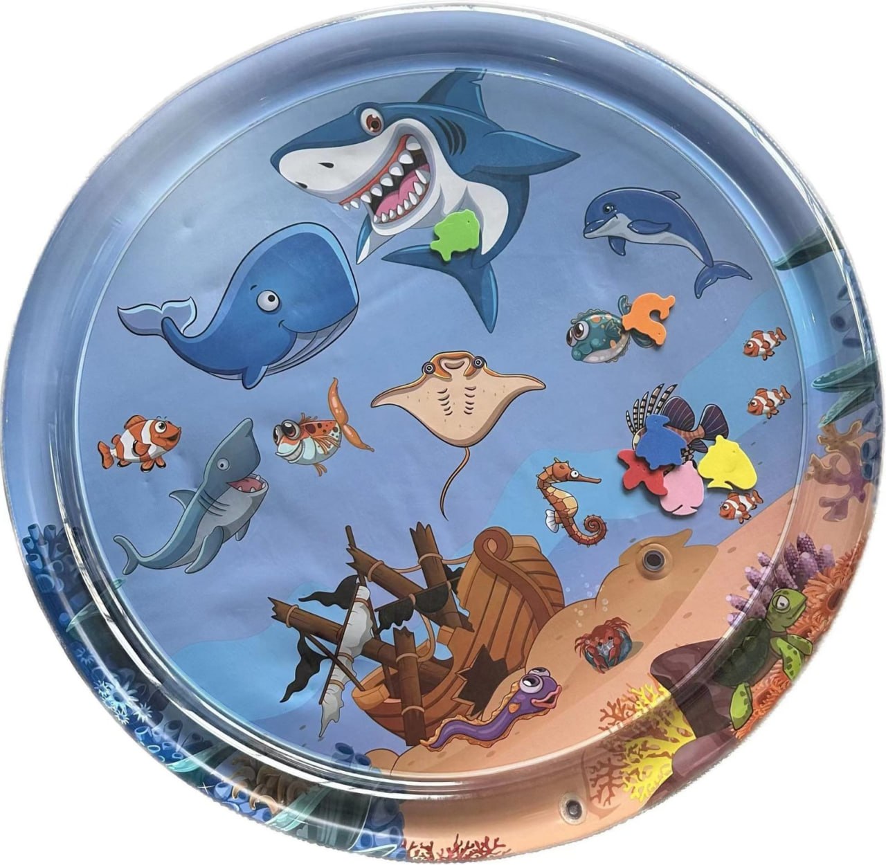 big size (100*100cm) Rounded Baby Ocean Water Play Mat